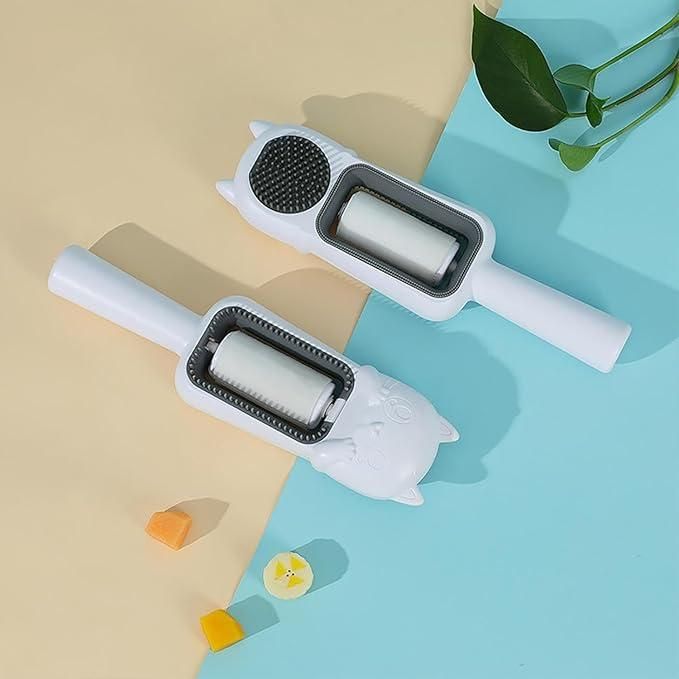 Self-Cleaning Cat Grooming Brush | Easy Fur Removal with One-Click Release