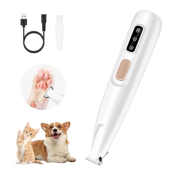 Precision Paw Hair Trimmer with LED | Safe & Controlled At-Home Paw Grooming