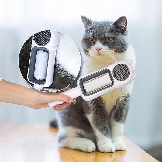 Self-Cleaning Cat Grooming Brush | Easy Fur Removal with One-Click Release