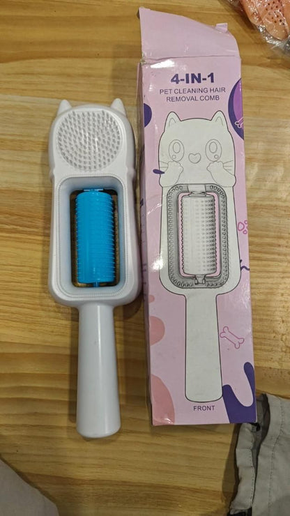 Self-Cleaning Cat Grooming Brush | Easy Fur Removal with One-Click Release