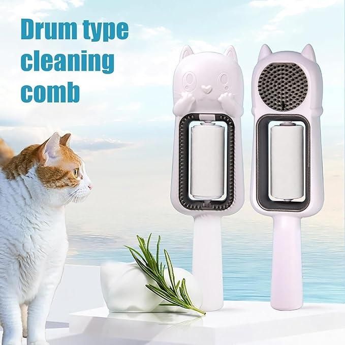 Self-Cleaning Cat Grooming Brush | Easy Fur Removal with One-Click Release