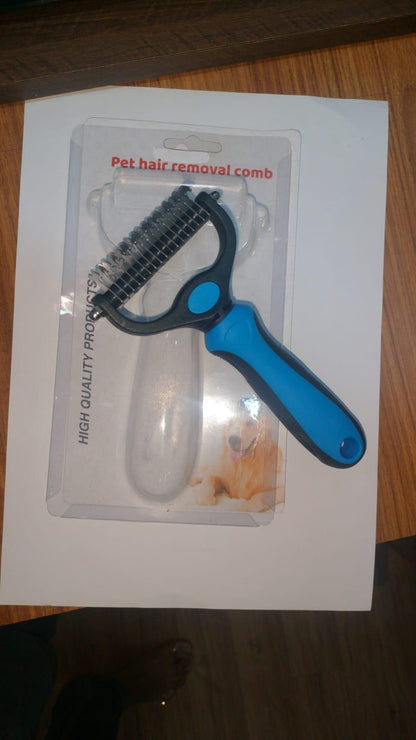 2-in-1 Deshedding Grooming Brush | Helps Reduce Loose Fur & Undercoat Build-Up