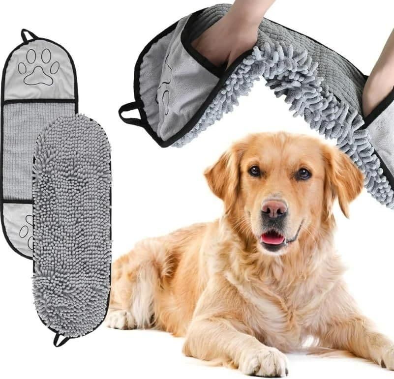 Quick Dry Microfiber Pet Towel | Faster Drying After Bath & Rainy Walks