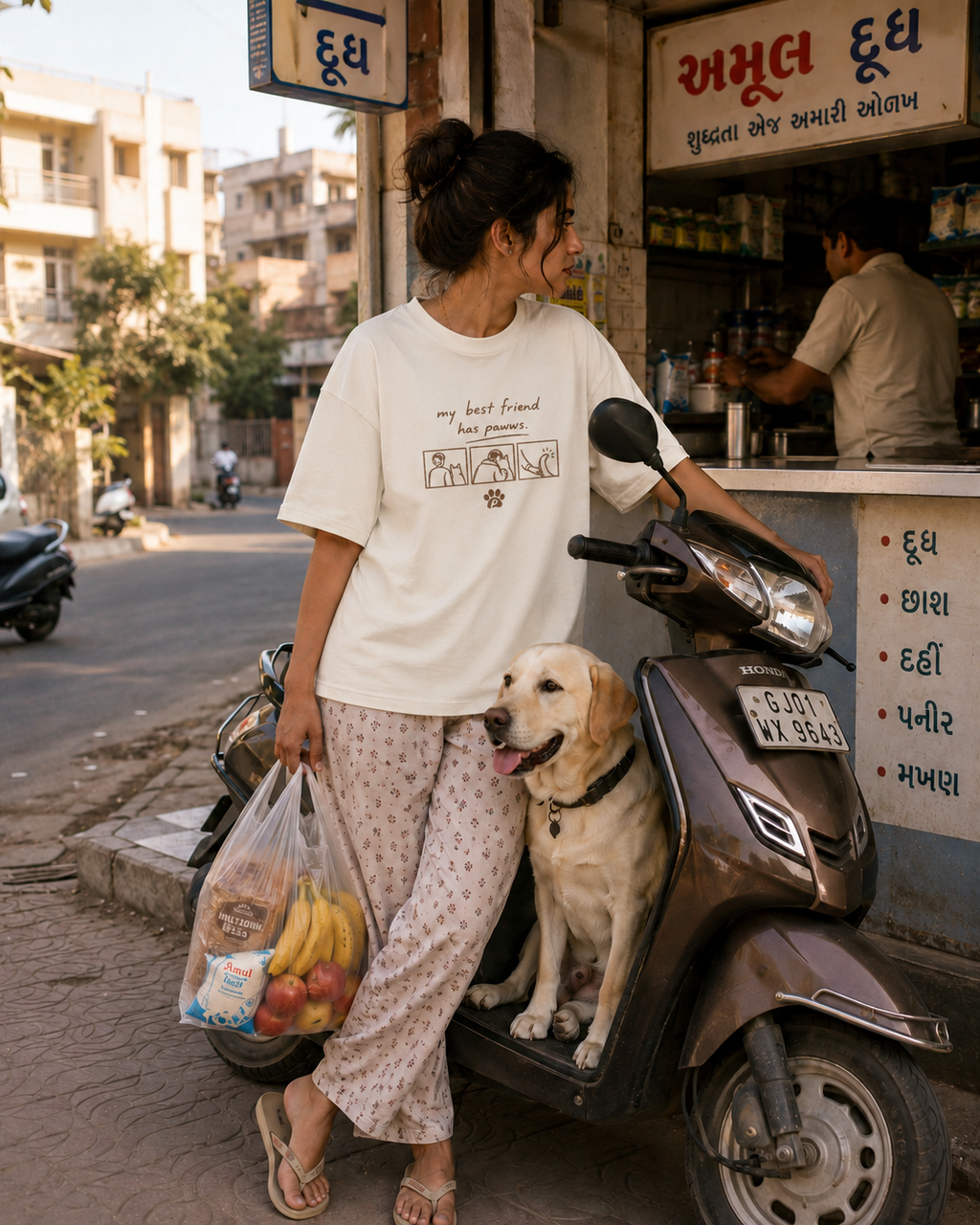 My Best Friend Has Pawws | Premium Unisex Oversized T-Shirt