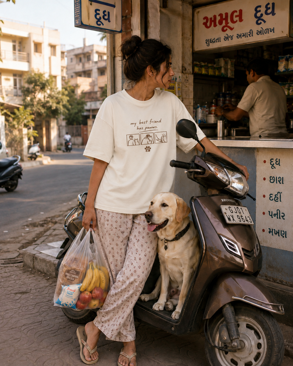 My Best Friend Has Pawws | Premium Unisex Oversized T-Shirt