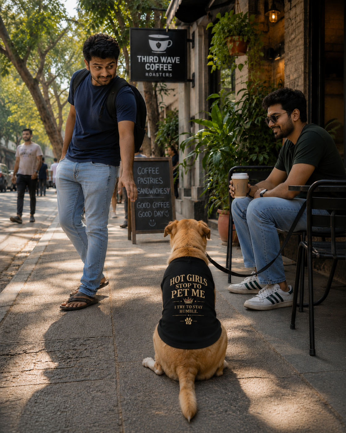 Hot Girls Stop to Pet Me | Premium Dog T-Shirt
