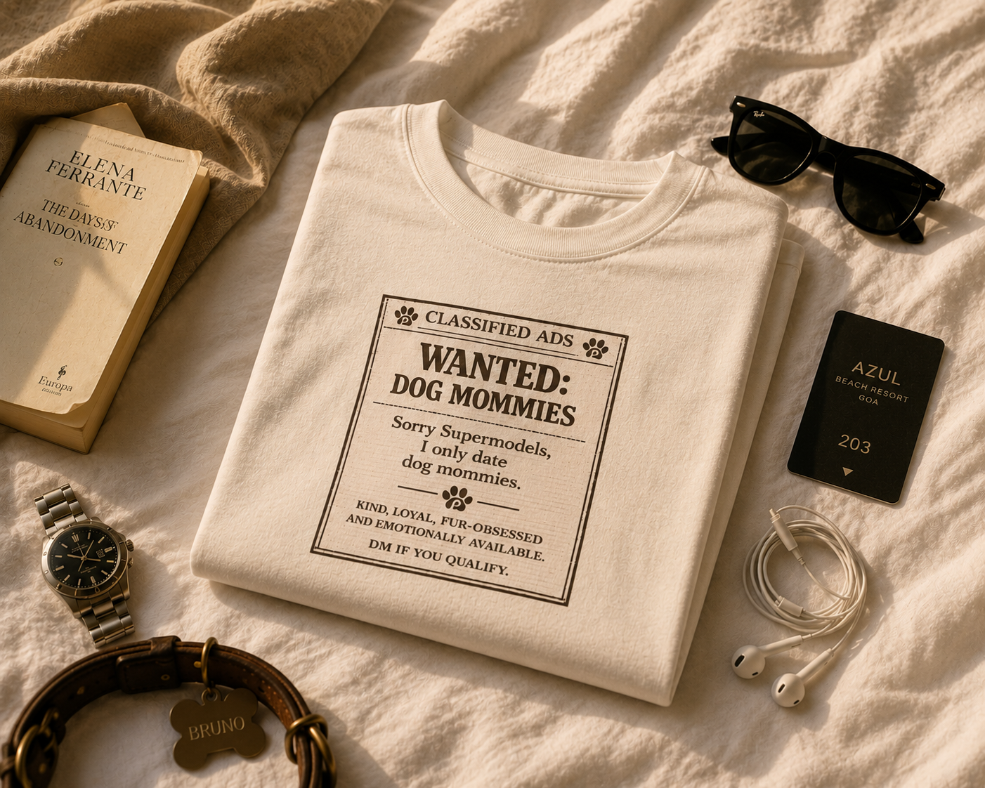 I Only Date Dog Mommies | Premium Unisex Oversized T-Shirt