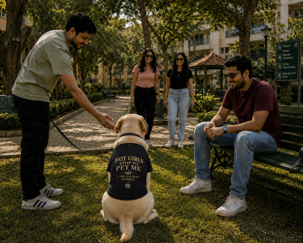 Hot Girls Stop to Pet Me | Premium Dog T-Shirt