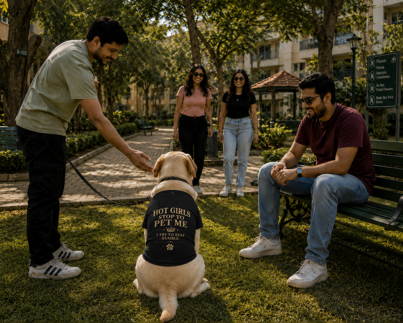 Hot Girls Stop to Pet Me | Premium Dog T-Shirt