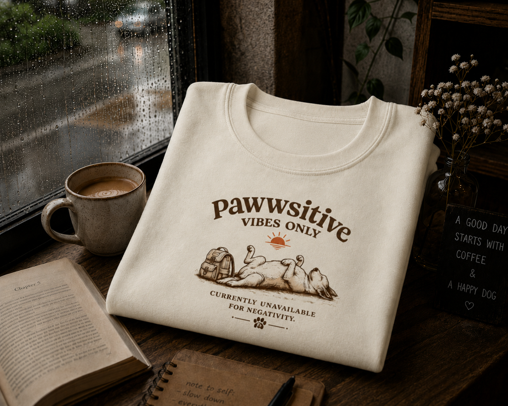 Pawwsitive Vibes Only | Premium Unisex Oversized T-Shirt