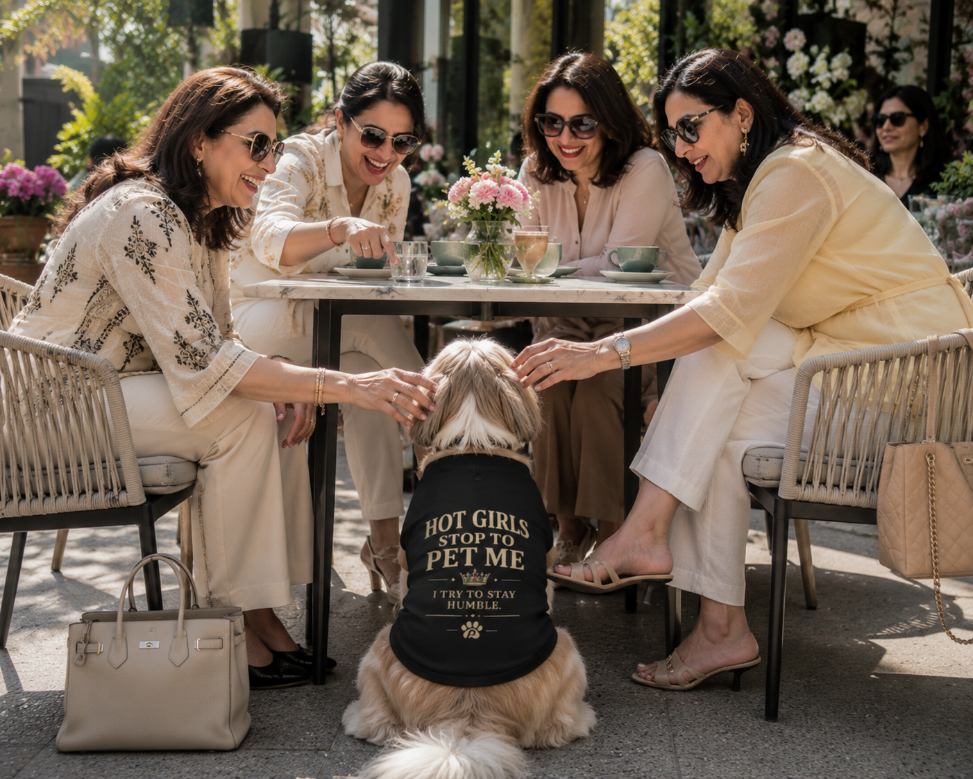 Hot Girls Stop to Pet Me | Premium Dog T-Shirt