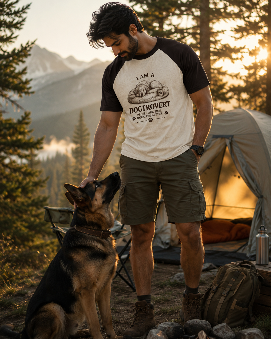 I Am A Dogtrovert | Premium Unisex Oversized Raglan