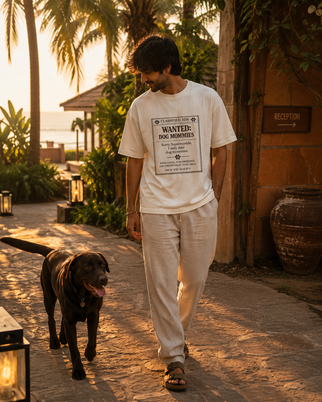 I Only Date Dog Mommies | Premium Unisex Oversized T-Shirt