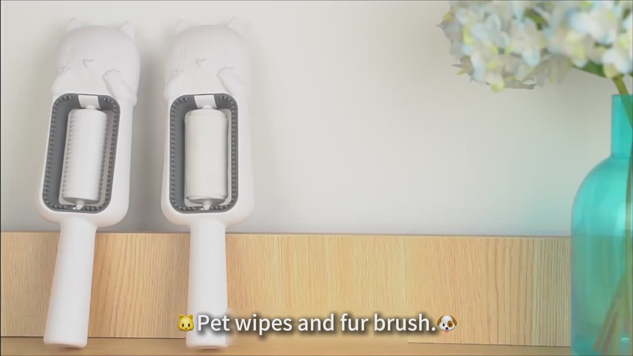 Self-Cleaning Cat Grooming Brush | Easy Fur Removal with One-Click Release